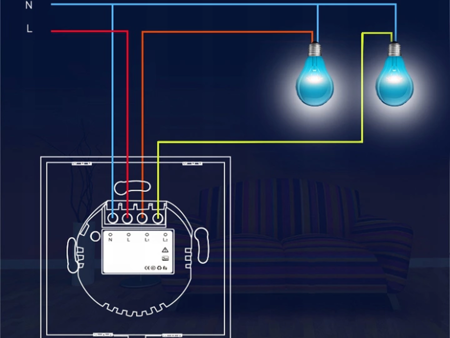 Bezprzewodowy włącznik światła NEO WiFi Tuya podwójny